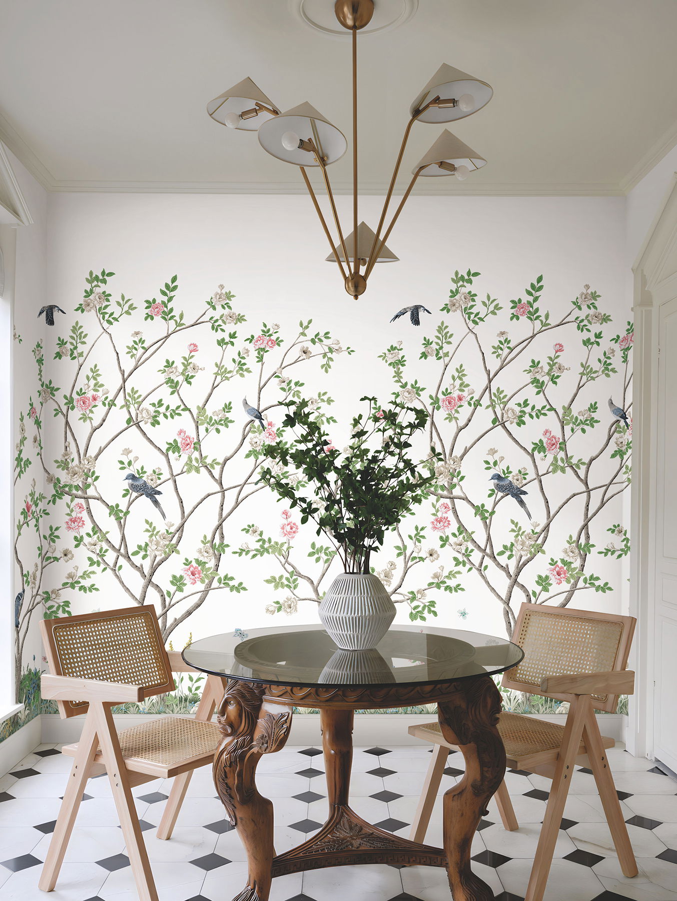 Lingering Garden White Wall Mural large image 