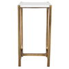 Affinity White Marble Accent Table, Furniture by Uttermost, 12.5" width x 22" height x 11" depth thumbnail 6