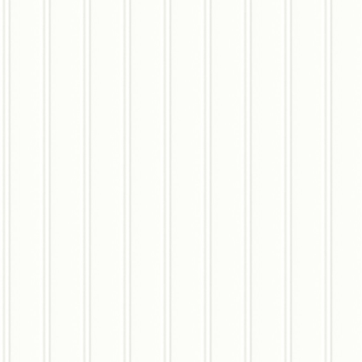 Beadboard White Peel & Stick Wallpaper, by York Wall, 16'6" length x 1'8.5" width x 0.02" depth