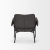 Brently Accent Chair with Gray Fabric & Matte Black Metal Legs thumbnail 3