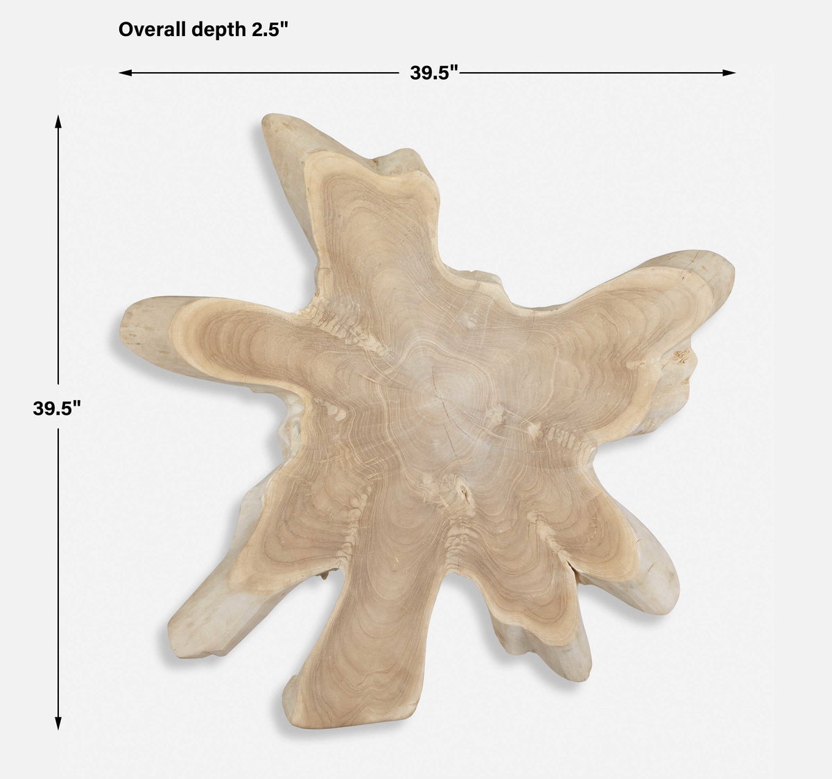 Terrains Natural Wood Wall Decor, Sculptural Wall Art by Uttermost, 39.5" width x 39.5" height x 2.5" depth View 3