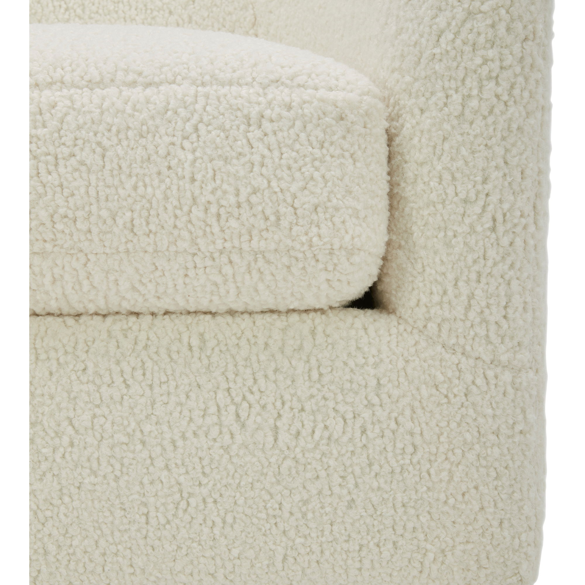 Oscy Swivel Chair Faux Shearling White, Accent Chair by Moe's Home, 31" width x 28" height x 31" depth View 7