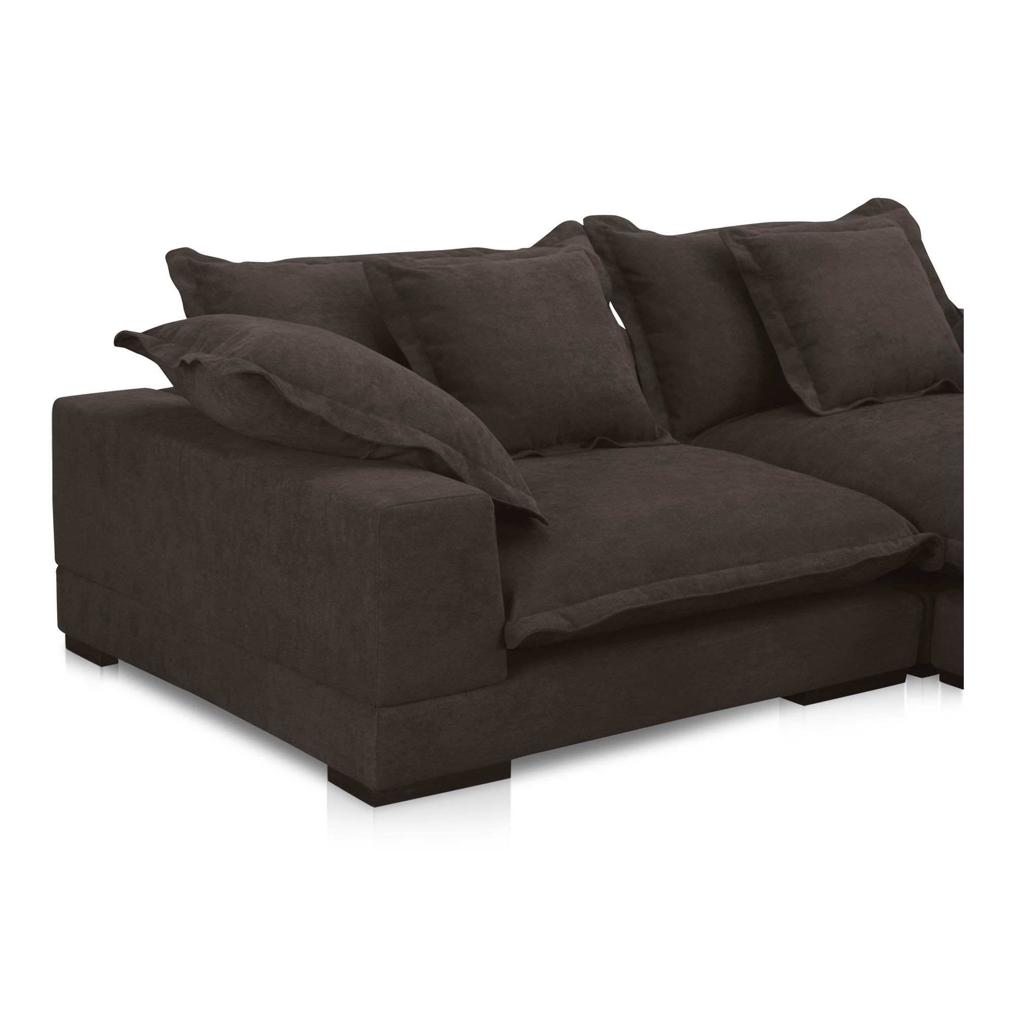 Daydream Sectional Dark Brown large image 