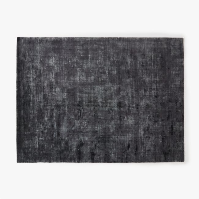 Online Designer Dining Room Vista Viscose Dark Grey Indigo Area Rug 9'X12'