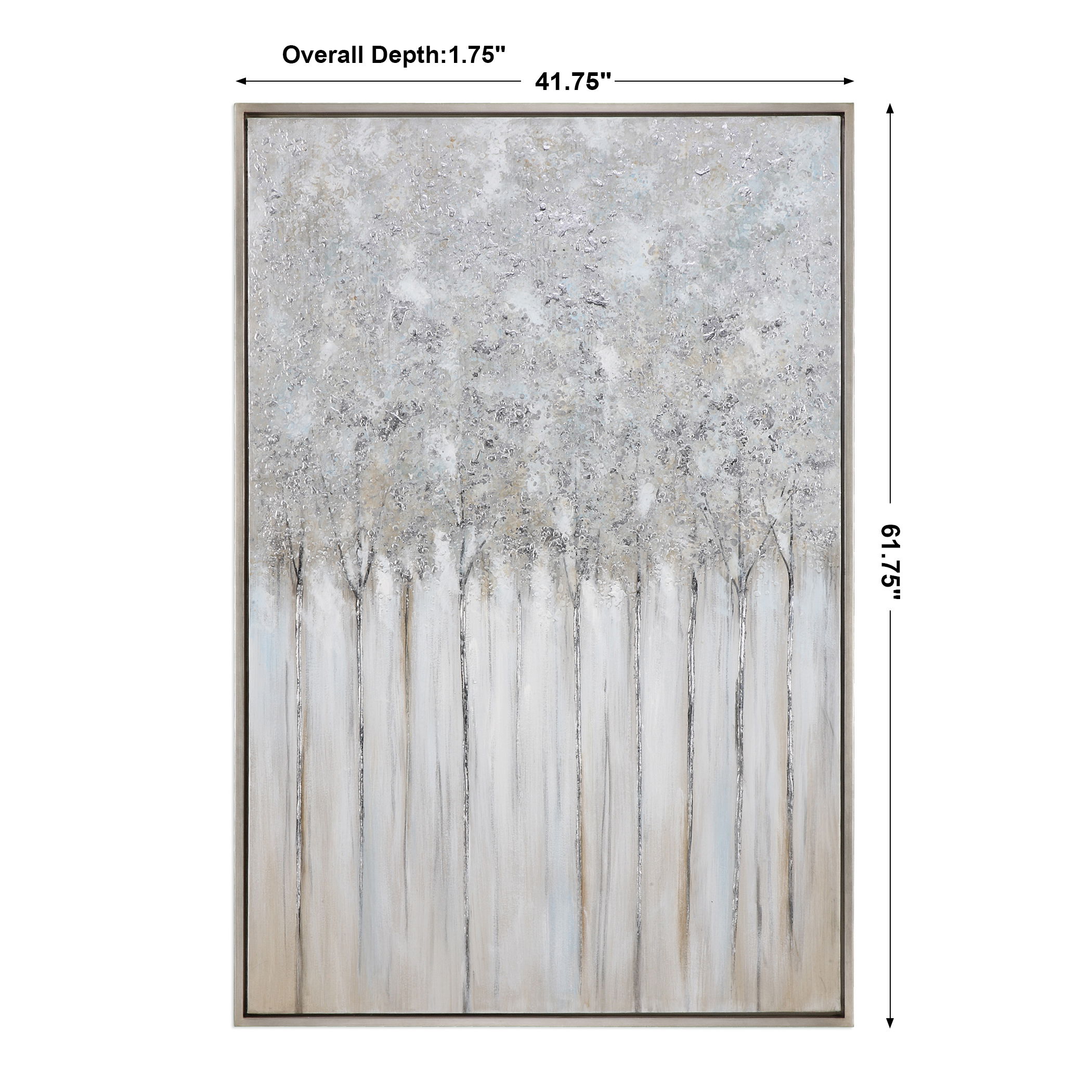 Strength In Numbers Abstract Art, Painting by Uttermost, 41.75" width x 61.75" height x 1.75" depth View 3