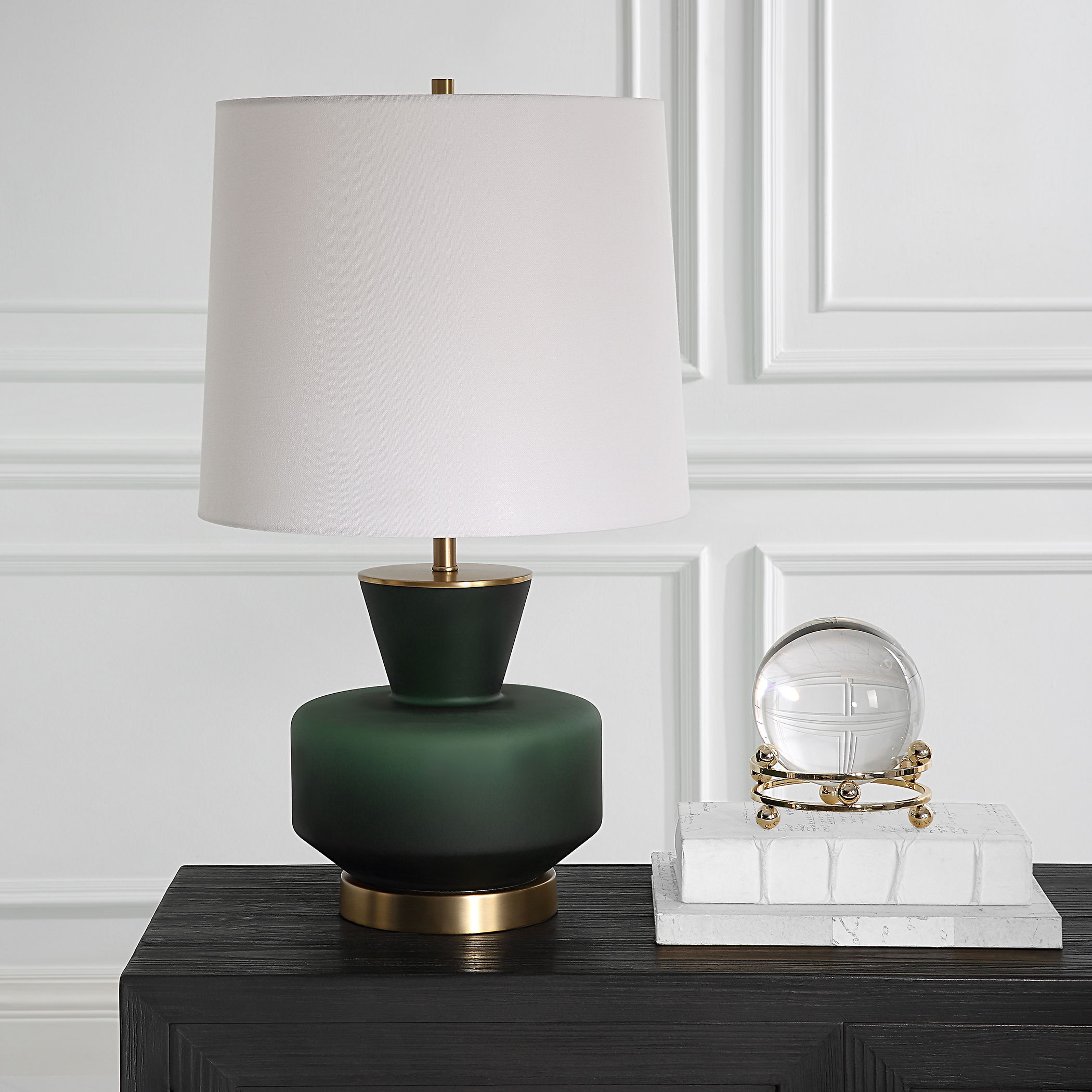 Trentino Dark Emerald Green Table Lamp large image 