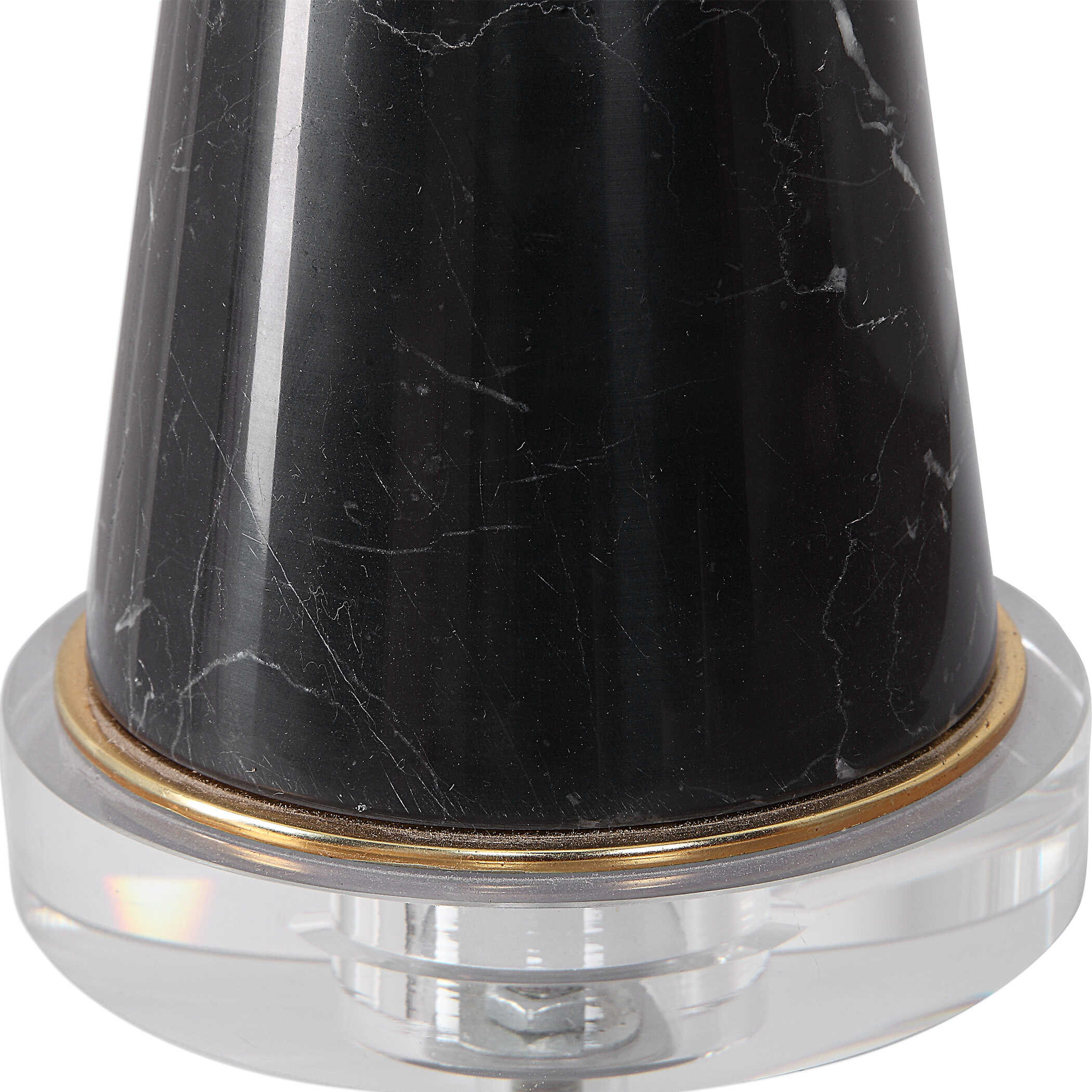 Alastair Black Marble Table Lamp large image 