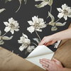 Large Parrot Tulip Black Peel & Stick Wallpaper, by York Wall, 20' length x 2'3" width x 0.02" depth thumbnail 3