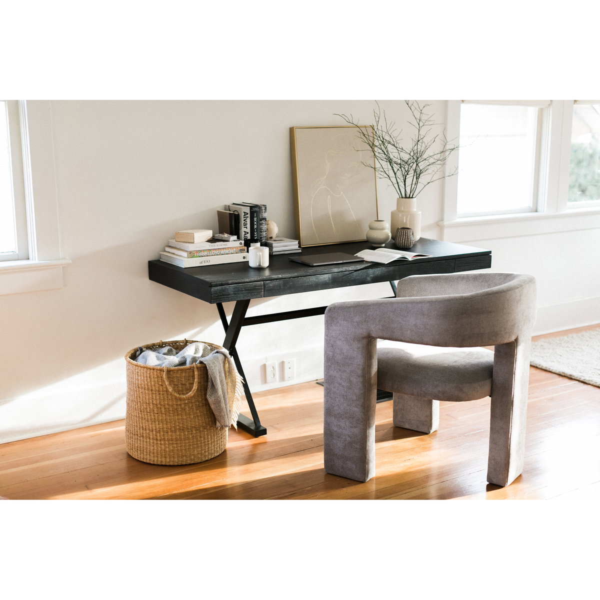 Profecto Desk Black, by Moe's Home, 63" width x 29.5" height x 26" depth View 8