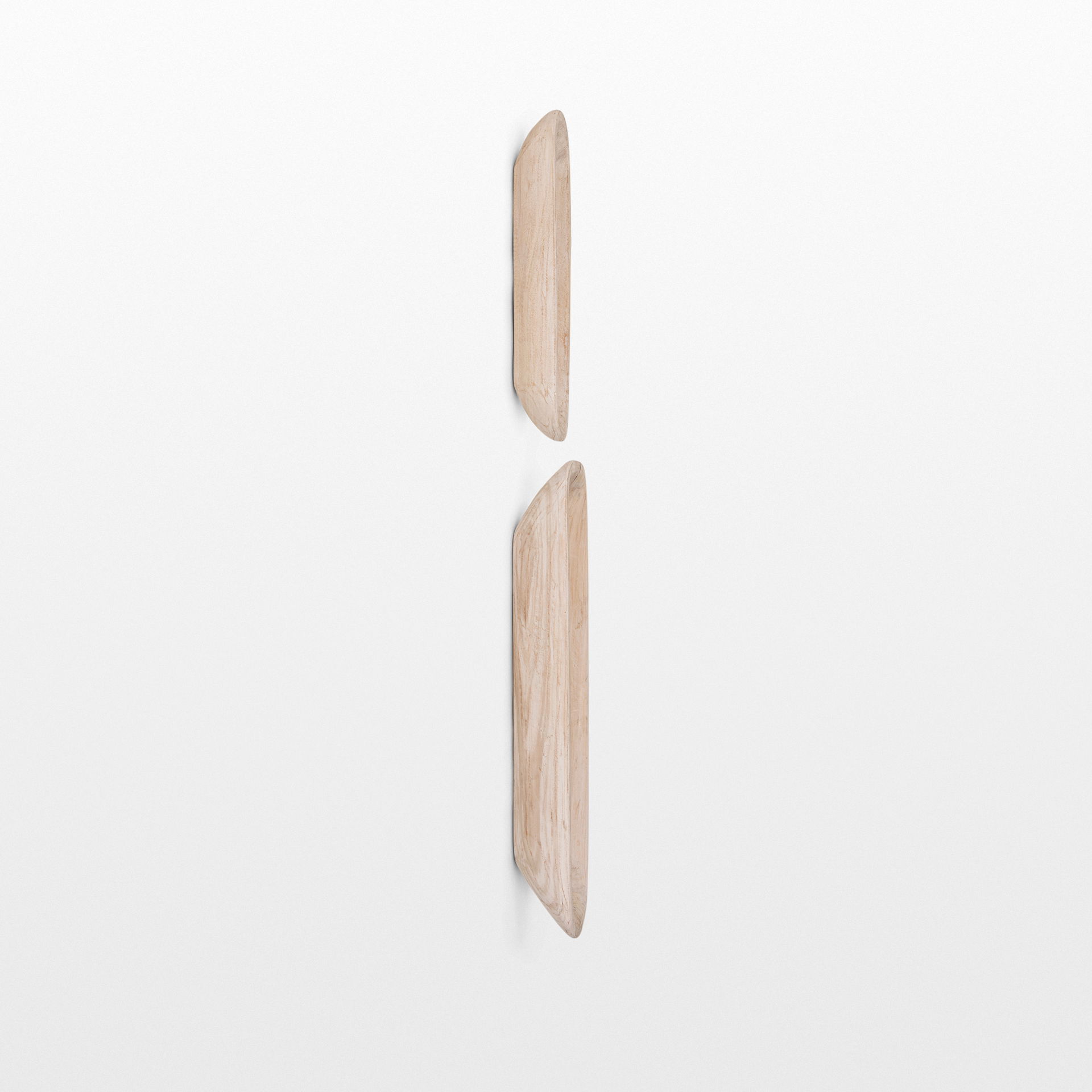 Athena Set of 2 Extra Large  Light-Wash Reclaimed Wood Trays large image 