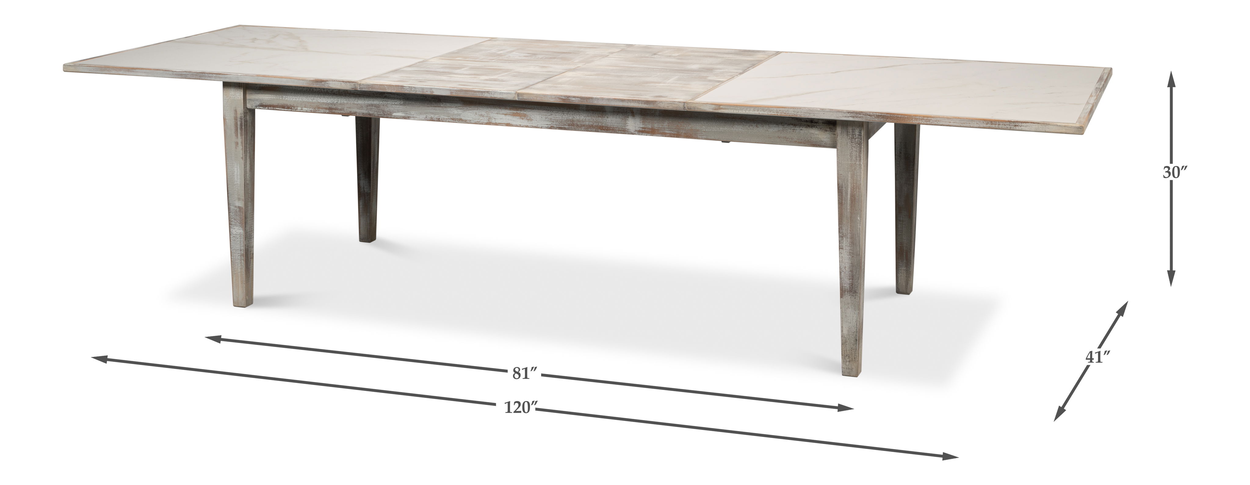 Vince Dining Table, Grey Oak large image 