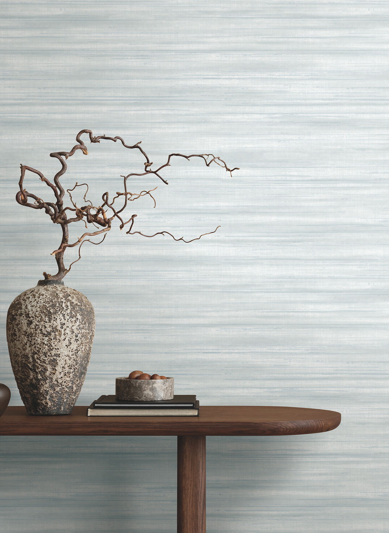 Brushed Linen Light Blue Wallpaper large image 