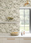 Marguerite Vine Taupe Wallpaper thumbnail 3