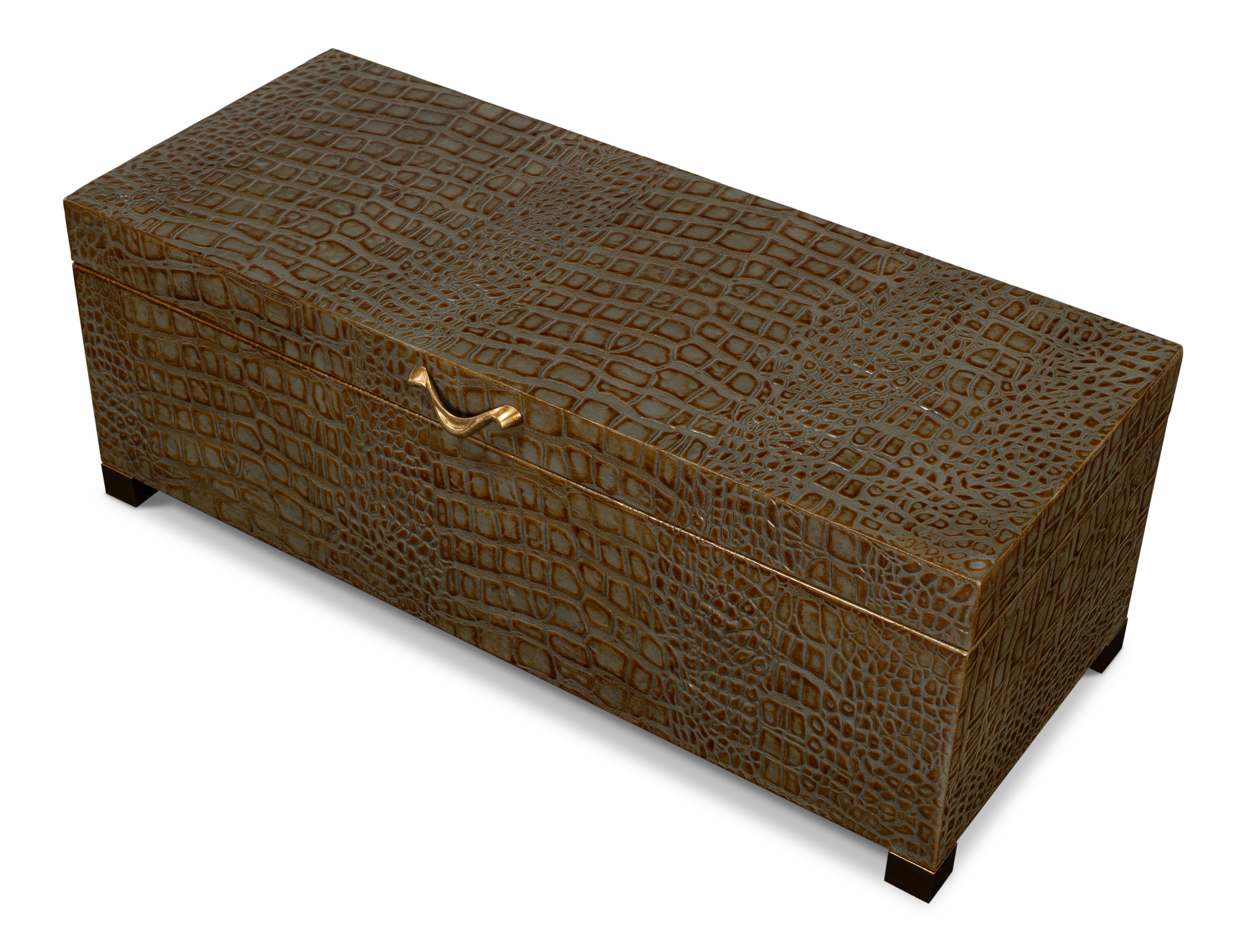 Lyle Leather Box  Antique Green large image 