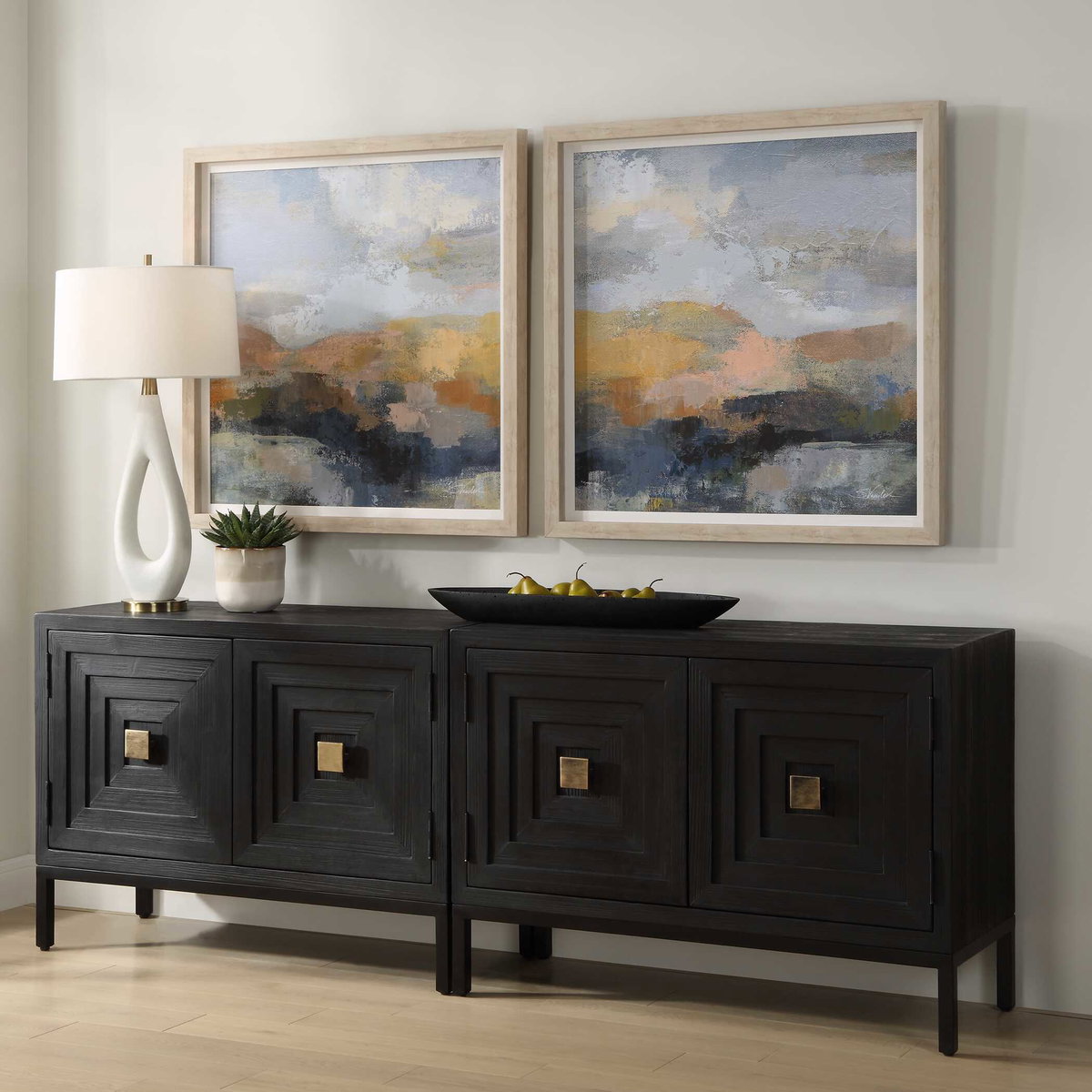 Dusk Framed Prints Set/2, Painting by Uttermost, 36.25" width x 36.25" height x 2" depth View 4