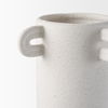 Dylan Tall Textured Off White with Handles Ceramic Vase, by Mercana, 8.5" length x 8.5" width x 16" height thumbnail 9