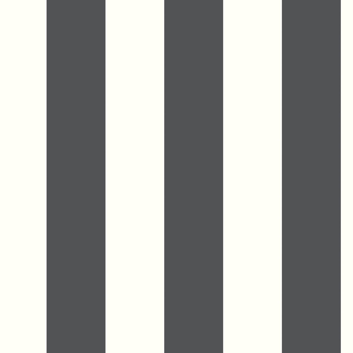 Awning Stripe Black Peel & Stick Wallpaper, by York Wall, 16'6" length x 1'8.5" width x 0.02" depth