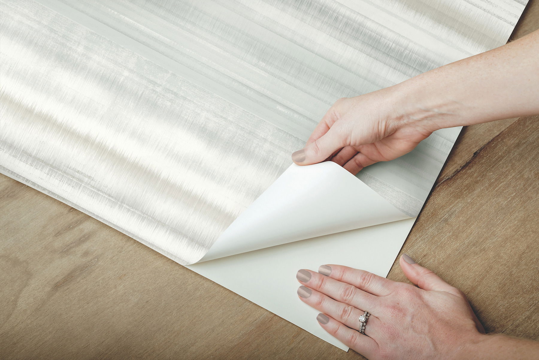Fleeting Horizon Stripe Neutral Peel & Stick Wallpaper Fleeting Horizon Stripe Neutral Peel & Stick Wallpaper large image