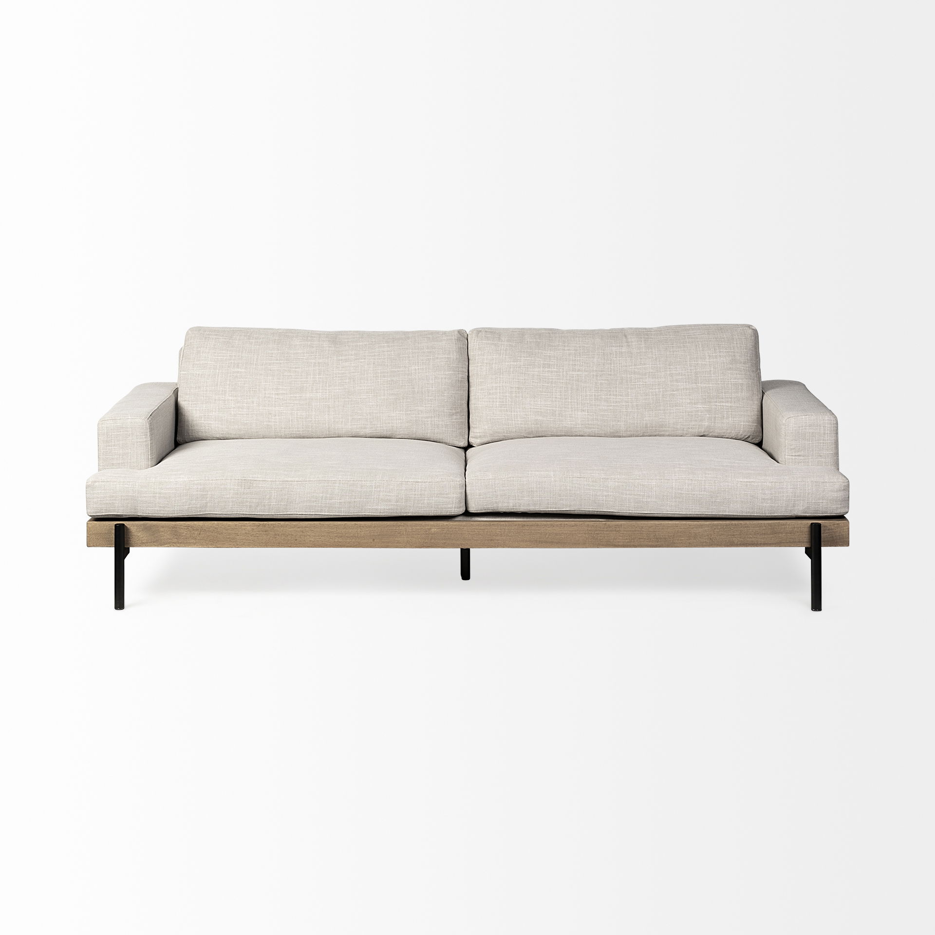 Colburne II 95' Beige Upholstered Three Seater Sofa, Sofas & Sectional by Mercana, 95.28" length x 41.34" width x 27.95" height View 5