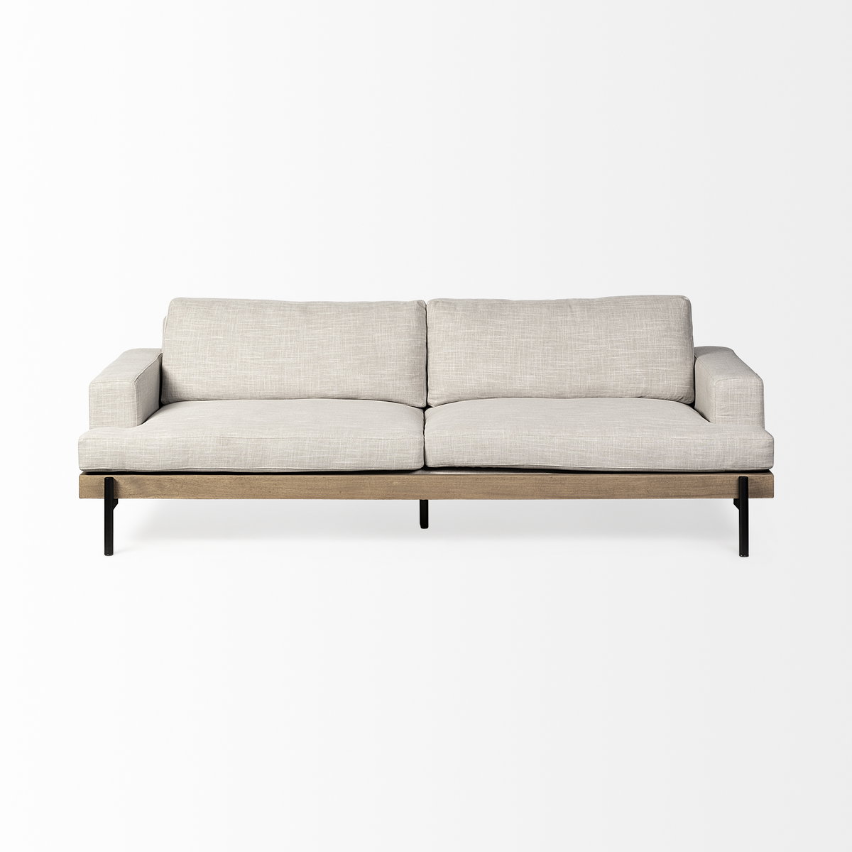 Colburne II 95' Beige Upholstered Three Seater Sofa, Sofas & Sectional by Mercana, 95.28" length x 41.34" width x 27.95" height View 5