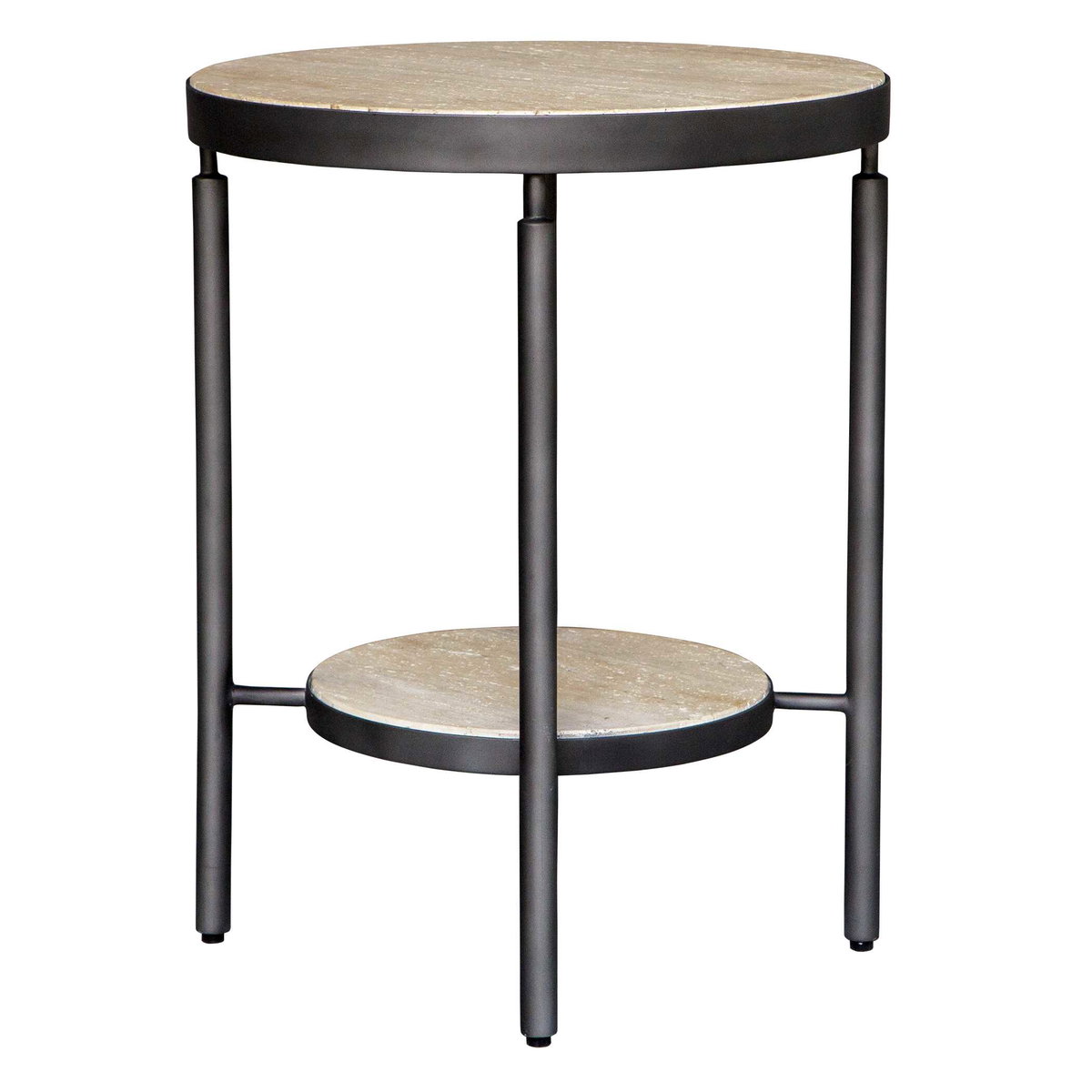 Dauntless Travertine Side Table, Furniture by Uttermost, 19" width x 24" height x 19" depth View 7