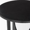 Sobi Textured Matte Black Round Metal Accent Table 5 Sobi Textured Matte Black Round Metal Accent Table thumbnail 5