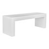 Lazarus Outdoor Bench White, Benche by Moe's Home, 55" width x 18.5" height x 15.75" depth thumbnail 2