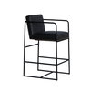 Stamford Backless 36in Seat Counter Stool | Black Leather with Metal, Counter & Bar Stool by Mercana, 18.7" length x 22.6" width x 36" height thumbnail 7