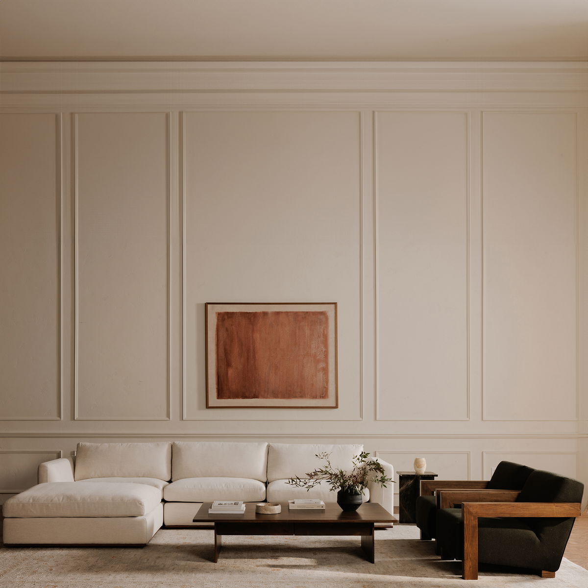 Rue Nook Modular Sectional Off White, Sectional Sofa by Moe's Home, 95.2" width x 23.6" height x 81.8" depth View 8