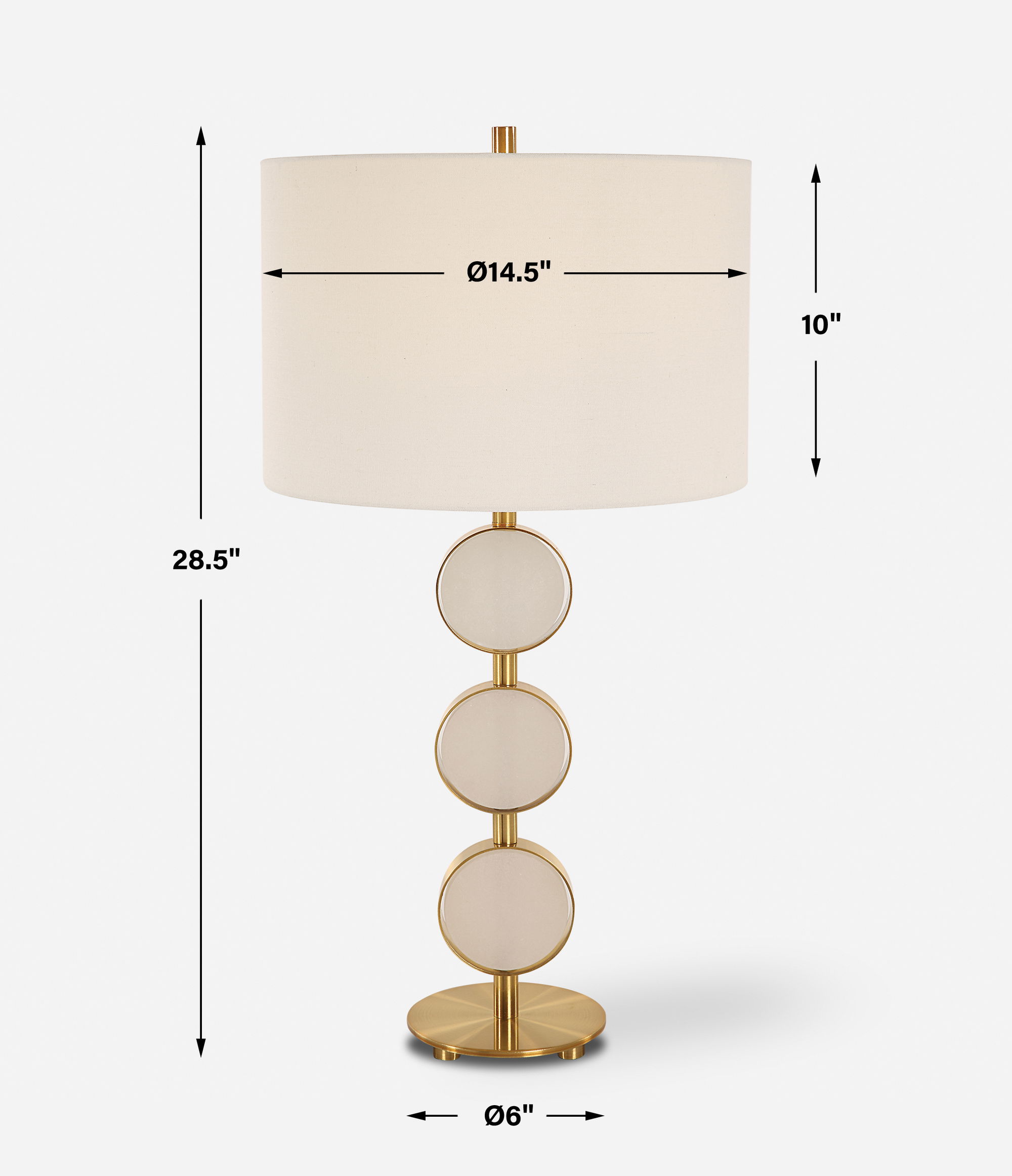 Three Rings Contemporary Table Lamp large image 