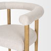Arden Dining Chair with Medium Brown Wood and Cream Twill Fabric thumbnail 8