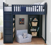 Online Designer Bedroom Camp Full Loft Bed-Navy