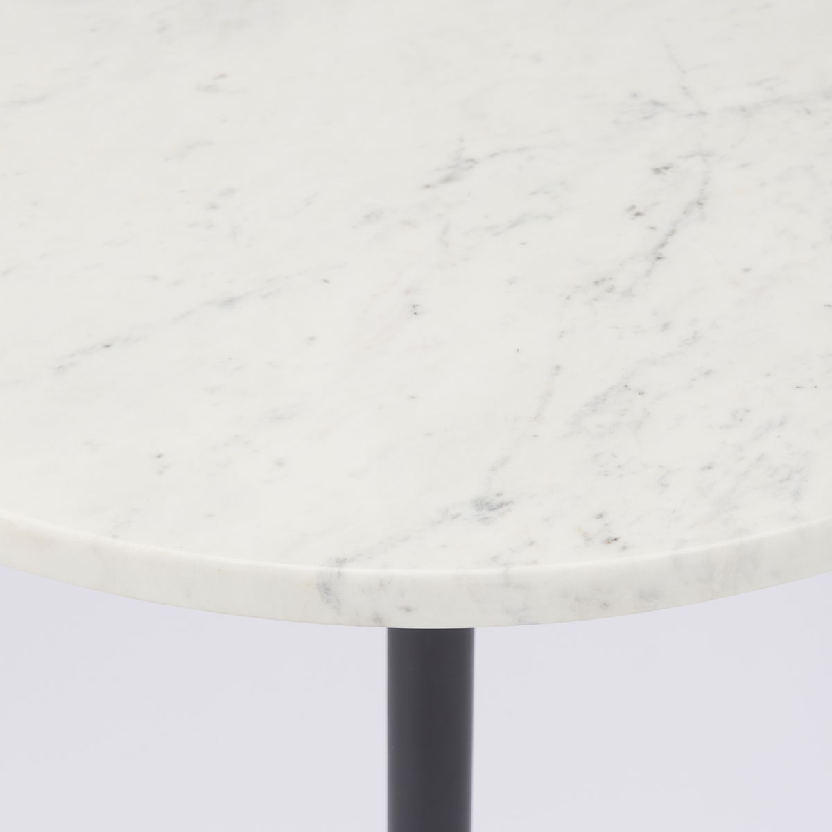 Maxwell Marble Top Pedestal End/Side Table, Side & End Table by Mercana, 20" length x 20" width x 24" height View 4