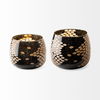 Mojave Small Black and Gold Detail Glass Vase thumbnail 3