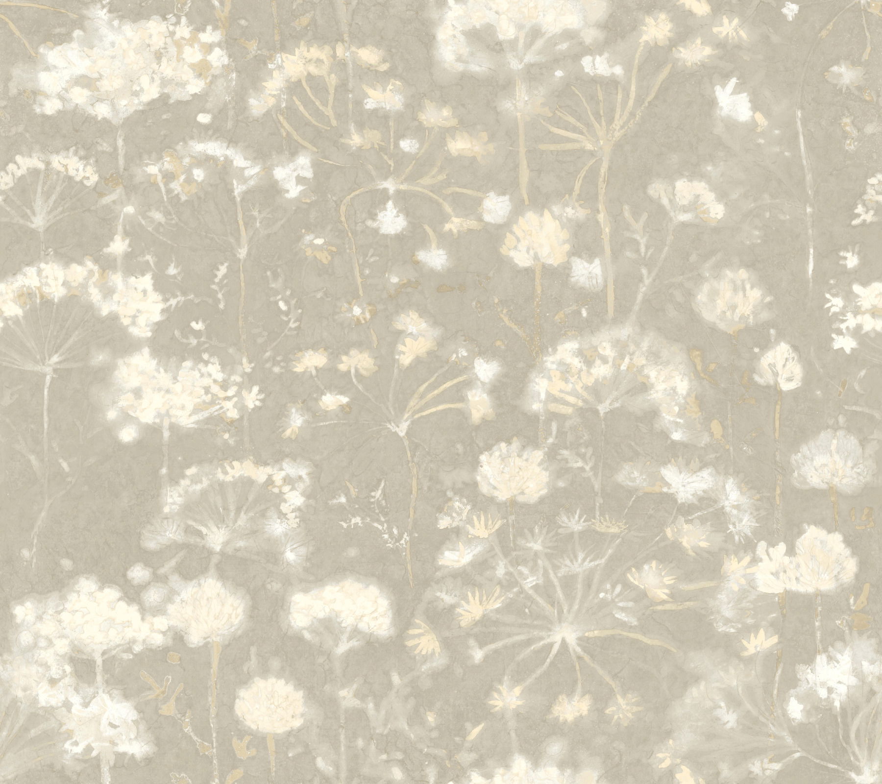 Botanical Fantasy Light Grey Wallpaper large image 