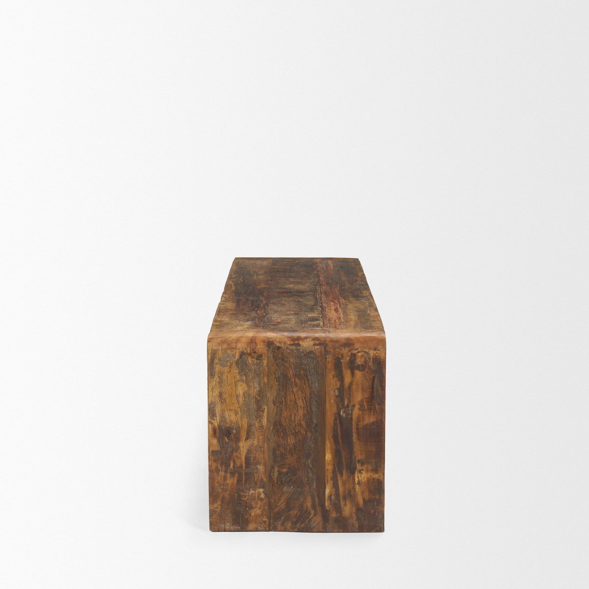 Estelle Rustic Brown Reclaimed Wood Bench, Benche by Mercana, 55" length x 16" width x 18" height View 7