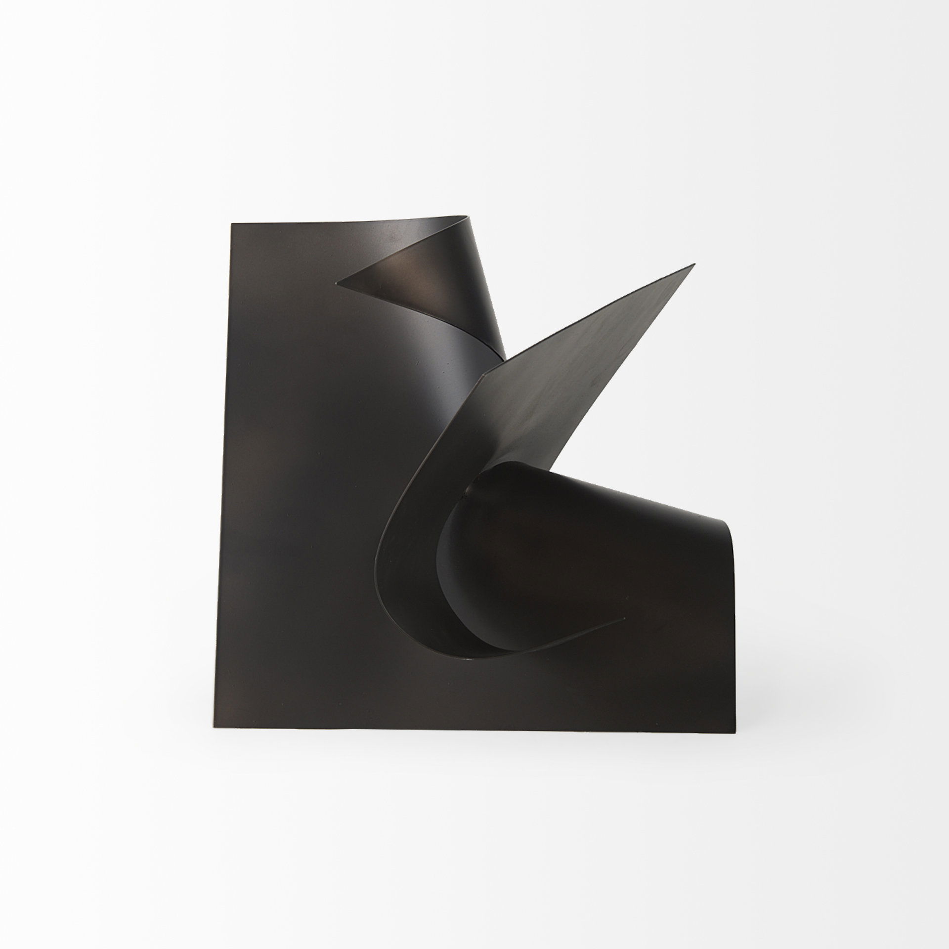 Francesca  Black Metal Sculptural Decorative Object, by Mercana, 11.81" length x 11.81" width x 11.81" height View 2