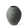 Gobi 20L x 23H Small Gray Ceramic Oval Vase thumbnail 0