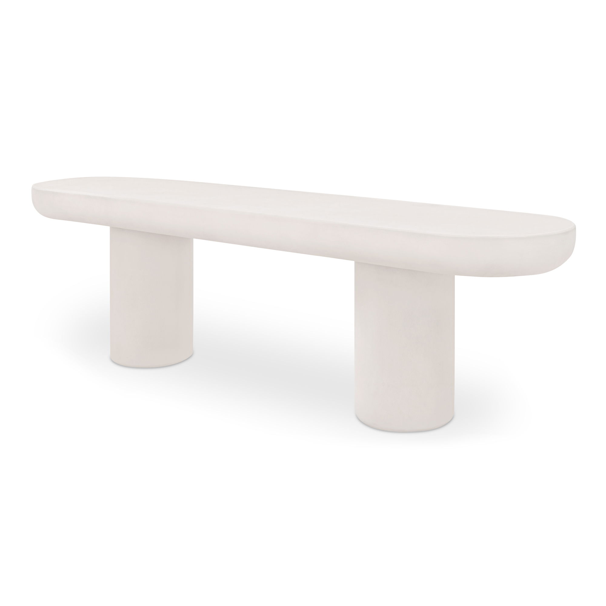 Rocca Bench Cream, Benche by Moe's Home, 68.11" width x 19.29" height x 15.75" depth View 2