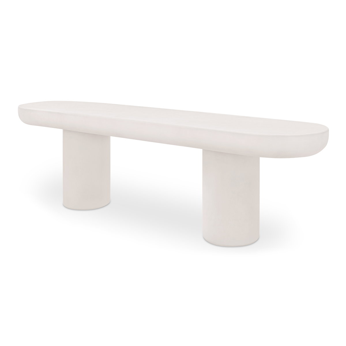 Rocca Bench Cream, Benche by Moe's Home, 68.11" width x 19.29" height x 15.75" depth View 2