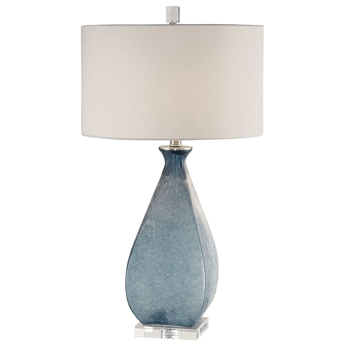 Atlantica Ocean Blue Lamp, Table Lamp by Uttermost, 16" width x 29.25" height x 16" depth View 1