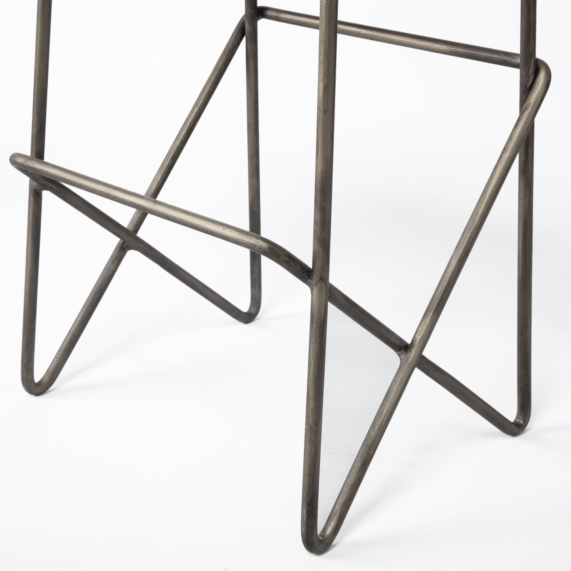 Katniss 26' Total Height Cream Fabric Seat Gold Metal Frame Counter Stool large image 