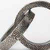 Rafiki Two Blackened Silver Hammered Finish Metal Conjoined Circles, Decorative Object by Mercana, 7.87" length x 5.91" width x 5.91" height thumbnail 9