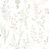 Wildflower Sprigs Pink & Green Wallpaper thumbnail 0