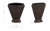 Jade Vase Antique Brass Cast Aluminum, by Moe's Home, 13" width x 15" height x 6" depth thumbnail 7