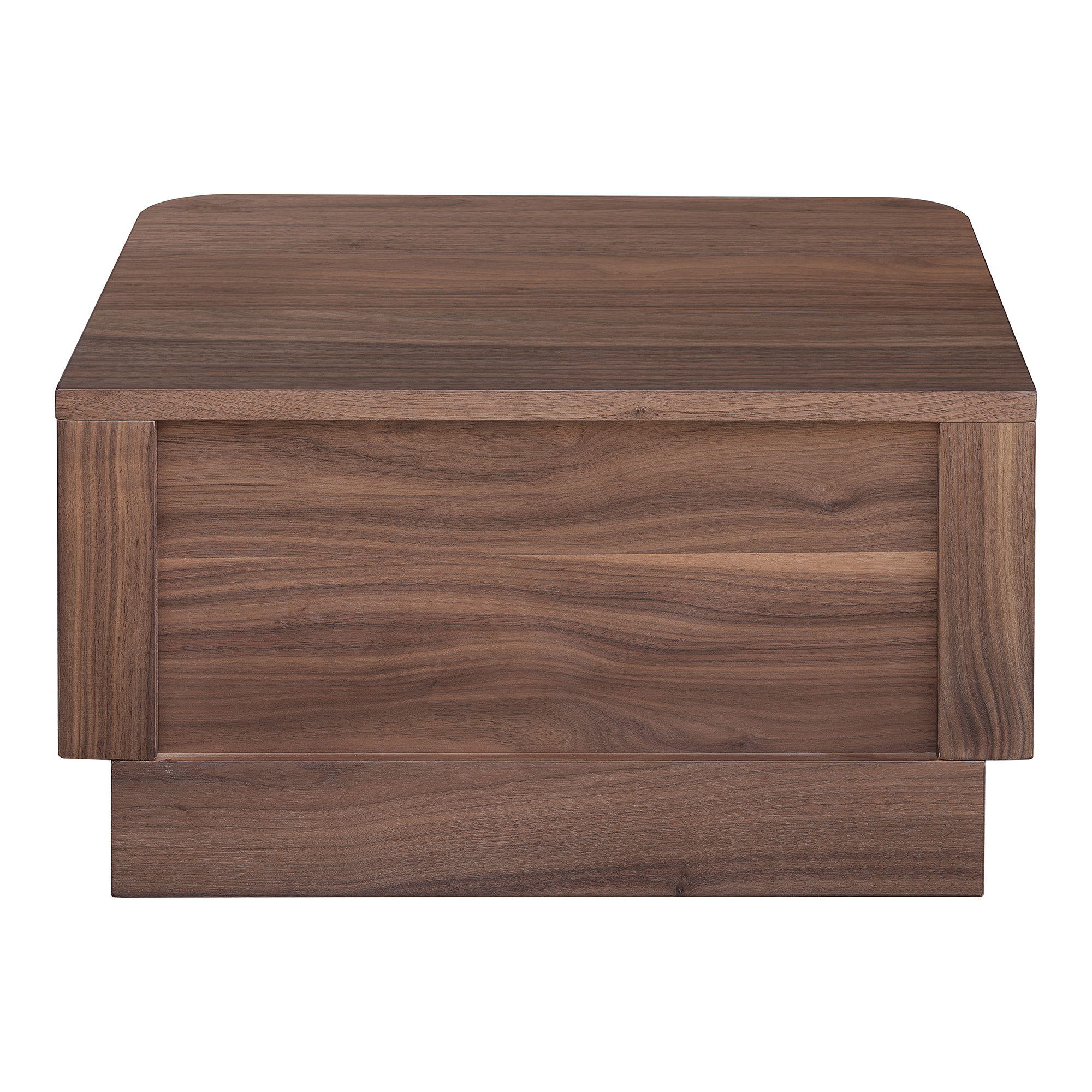 Round Off Small Nightstand Walnut, by Moe's Home, 20" width x 11" height x 15" depth View 5