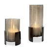 Fluted Fire Cylinder Candleholders Set/2, Candles & Candle Holder by Uttermost, 5.25" width x 12" height x 5.25" depth thumbnail 1