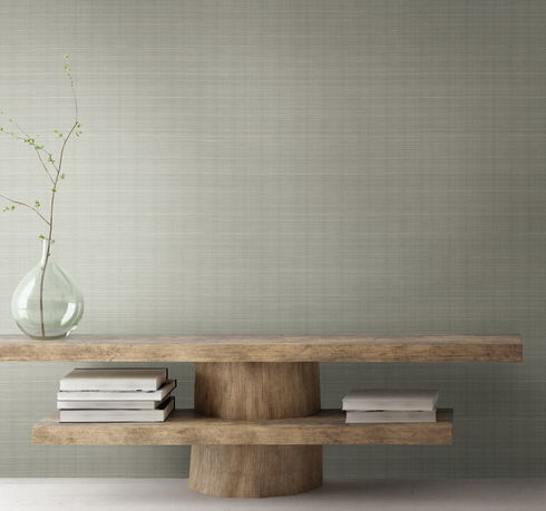 Laguna Abaca Grey Peel & Stick Wallpaper