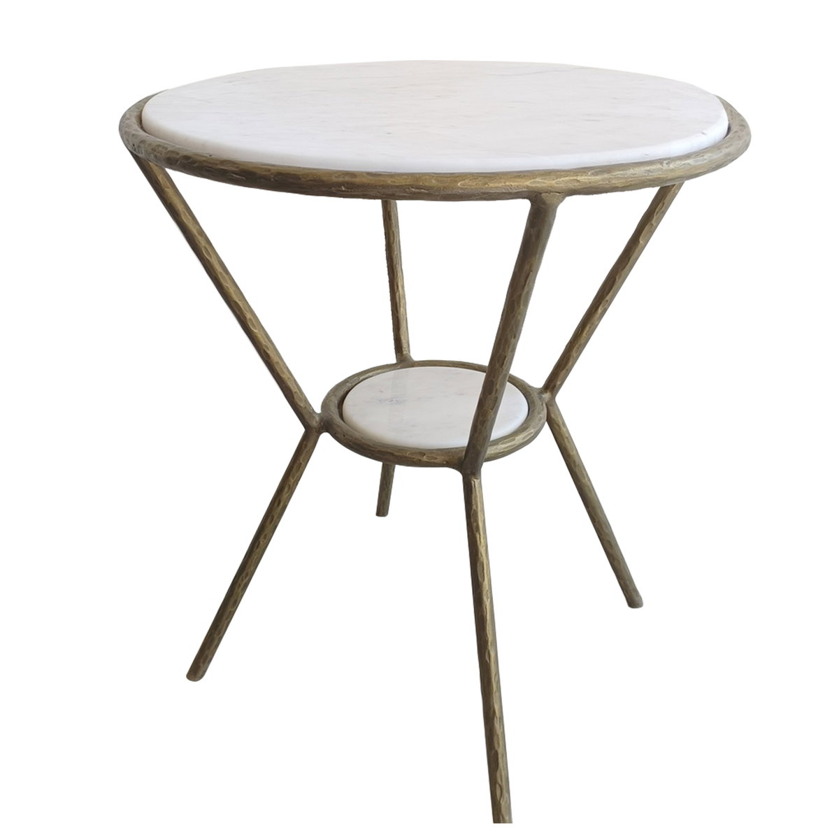 Refuge Round White Side Table, Side & End Table by Uttermost, 23" width x 25.5" height x 23" depth View 1