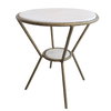 Refuge Round White Side Table, Side & End Table by Uttermost, 23" width x 25.5" height x 23" depth thumbnail 1